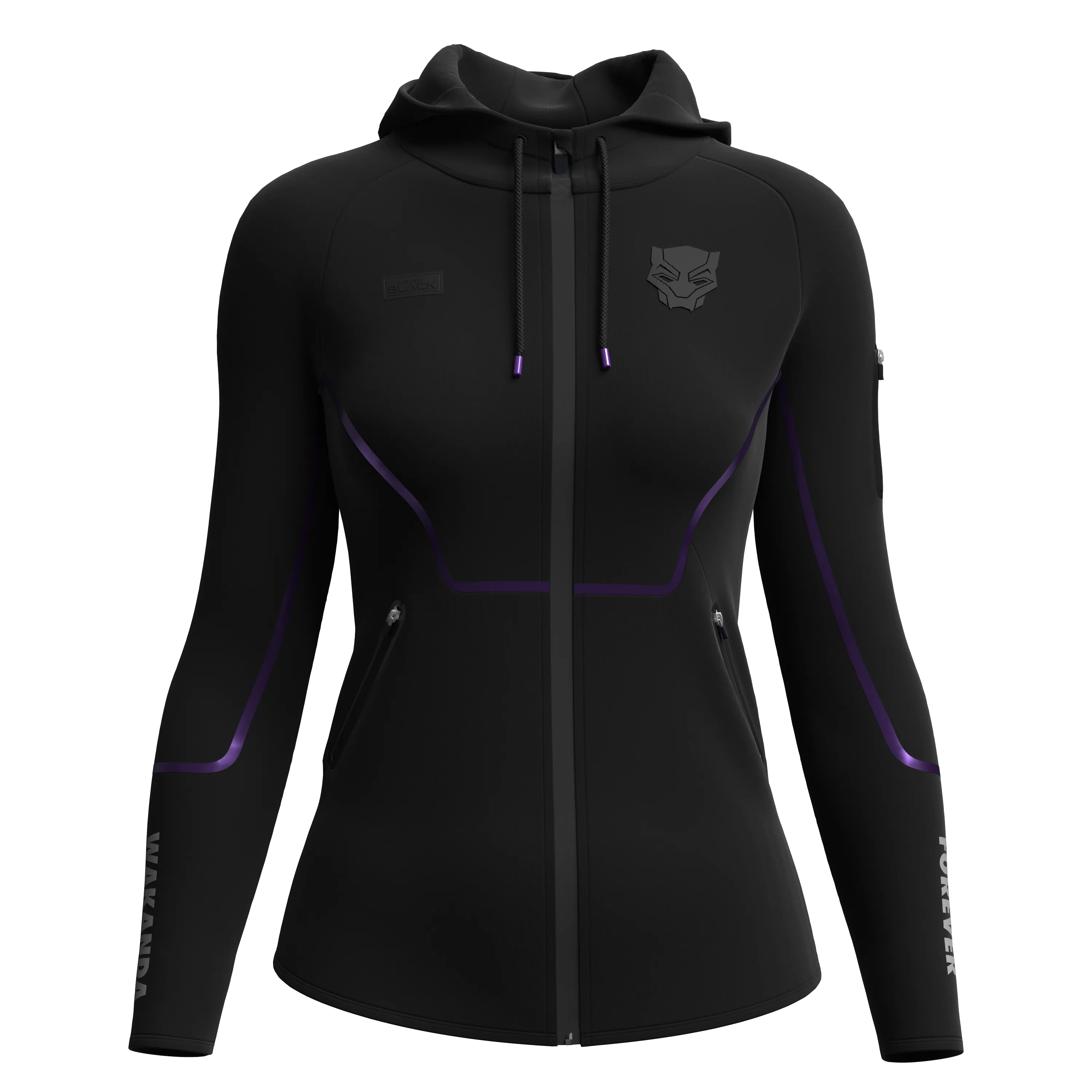 Women's Wakanda Athletics Vibranium Zipper Hoodie