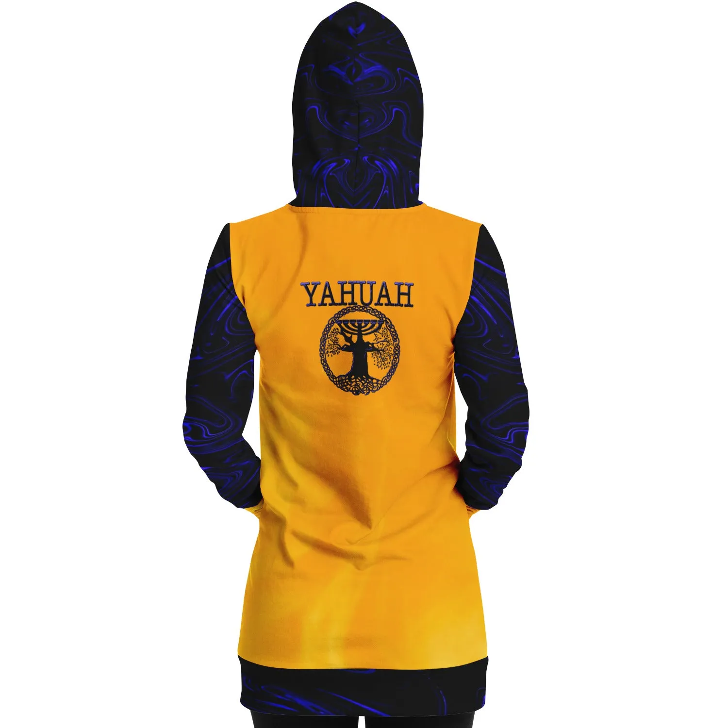 Yahuah-Tree of Life 02-02 Elect Ladies Designer Athletic Longline Hoodie