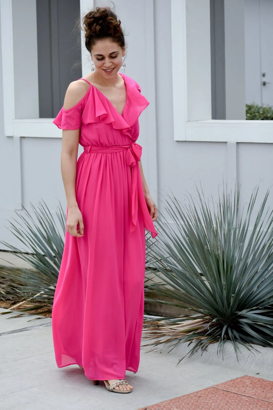 You Make It Beautiful Fuchsia Maxi Dress