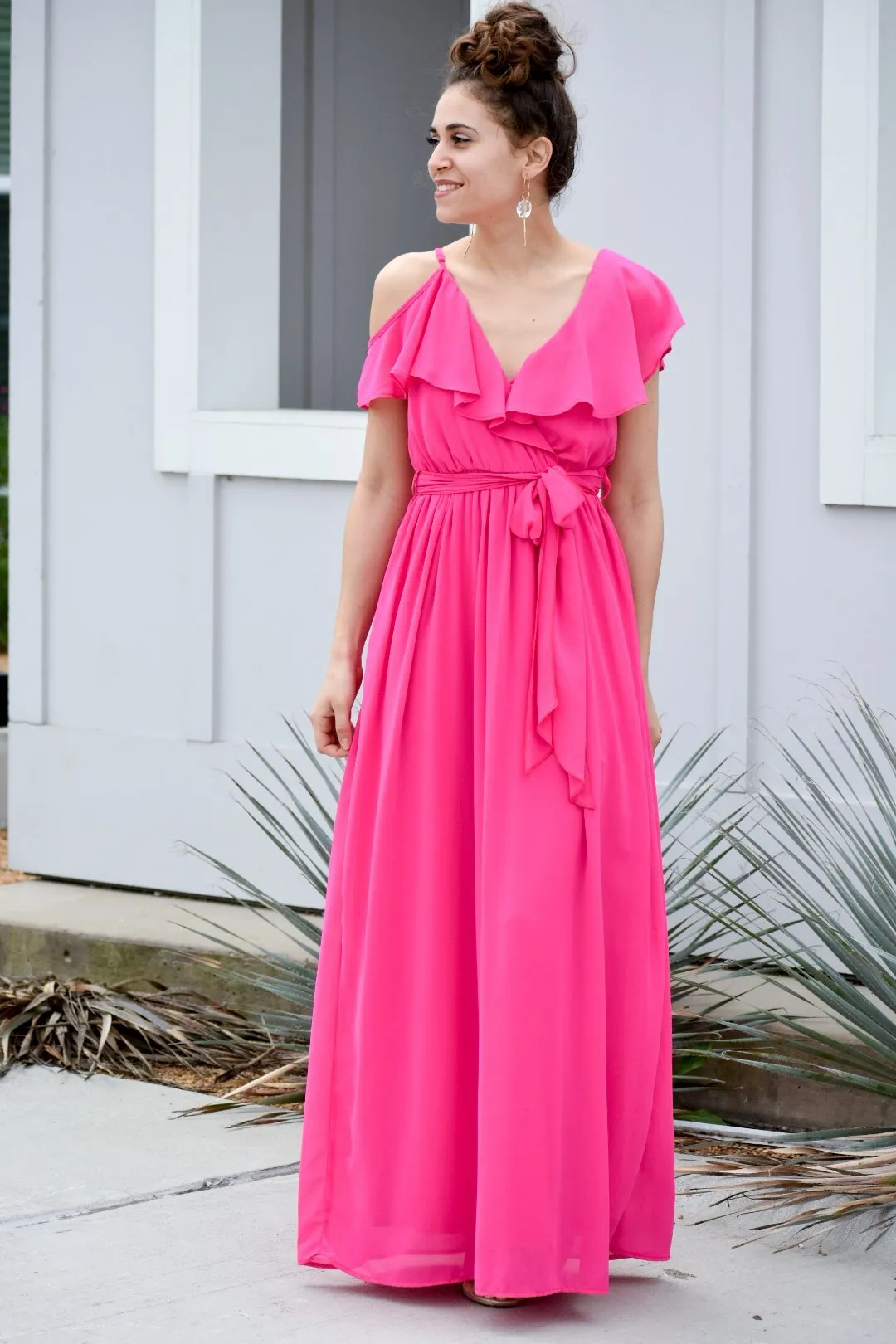 You Make It Beautiful Fuchsia Maxi Dress