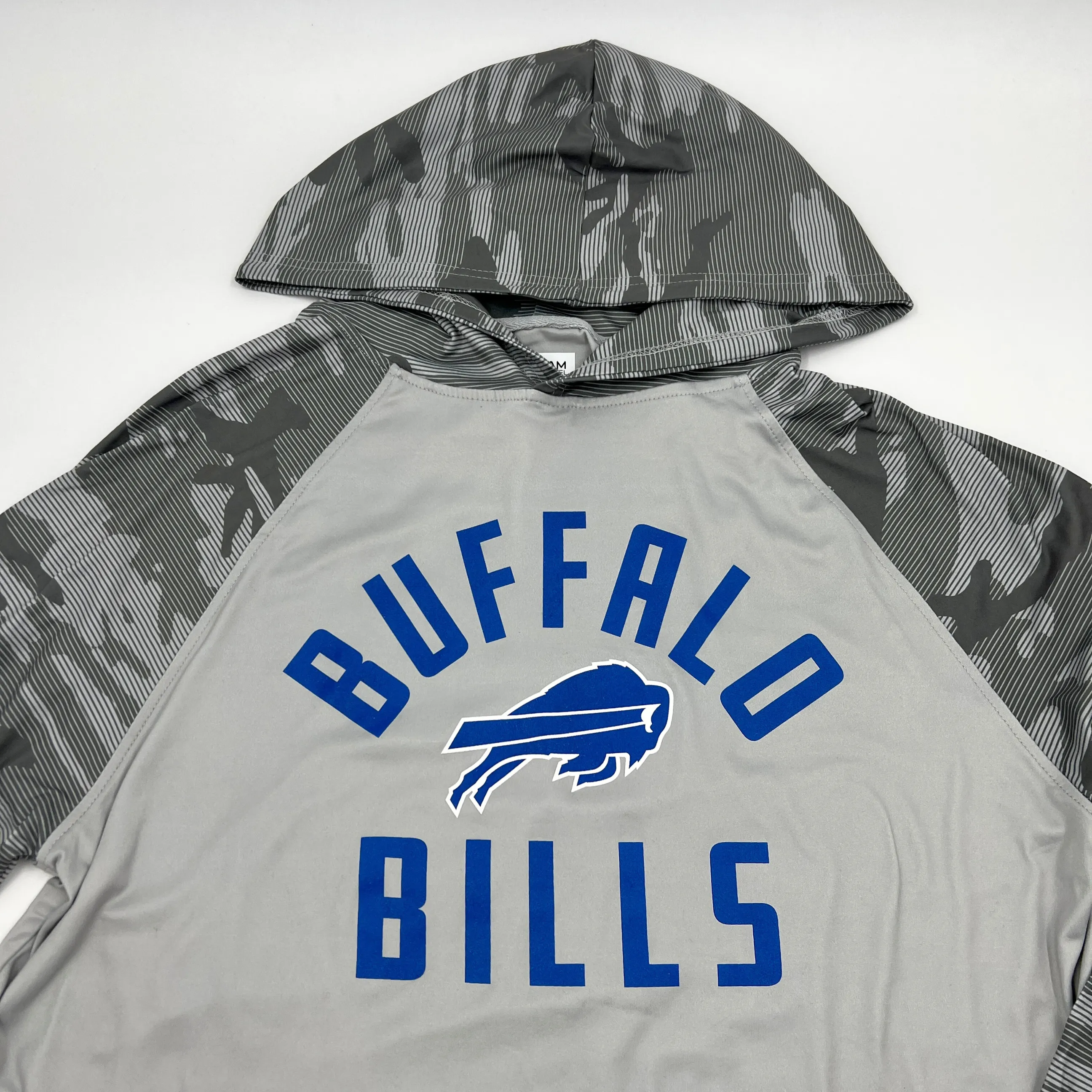 Zubaz Buffalo Bills Gray Camo Lightweight Hoodie